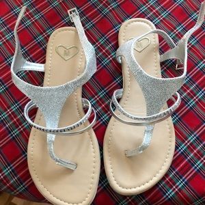 silver sandals